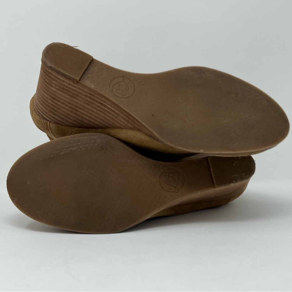 Lucky Brand Yakeena Brown Suede Wedge Ankle Boots, 8.5 - Picture 6 of 8